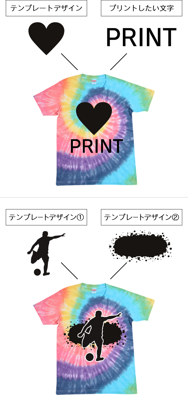 デザインテンプレート | オリジナルタイダイ染め・オリジナルＴシャツ